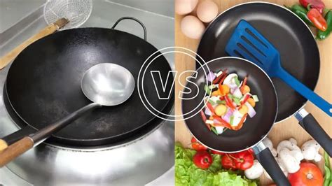 wok vs frying pan.